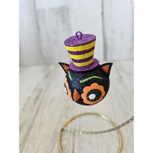 Pier 1 glitter owl ornament Halloween RARE tree unique Xmas